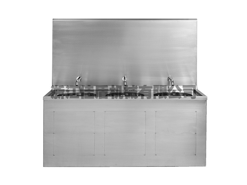 Stainless steel three sink cabinet